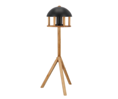 Esschert Design Voedertafel Eiken op voet - Zwart dak