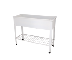 Esschert Design Dutchlander Boîte à langer surélevée métal blanc L