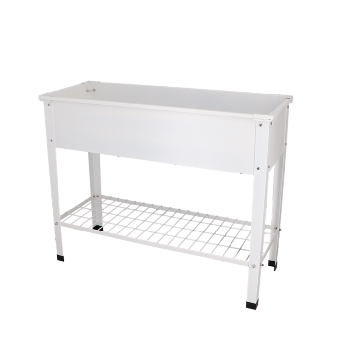 Esschert Design Dutchlander Boîte à langer surélevée métal blanc L