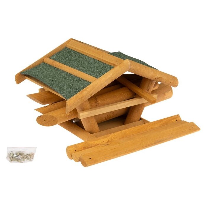 Dutchlander Vogelvoederhuis van hout op driepoot 37 x 28 x 101 cm