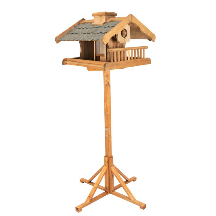 Mangeoire à oiseaux Dutchlander DeLuxe avec bâton à pommes et silo à nourriture 57 x 57 x 150 cm