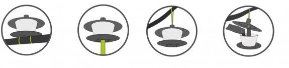 Plastia Mangeoire pour oiseaux Finch Anthracite