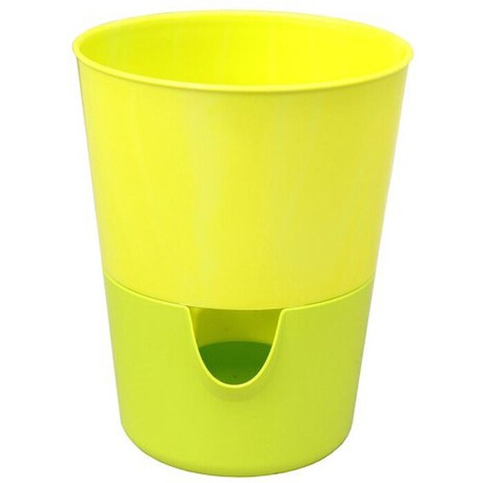 Bloempot met irrigatiefunctie Rosmarin D11cm H14.2cm geel/groen