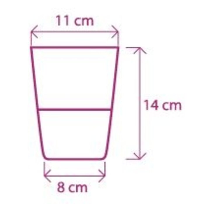 Bloempot met irrigatiefunctie Rosmarin D11cm H14.2cm geel/groen