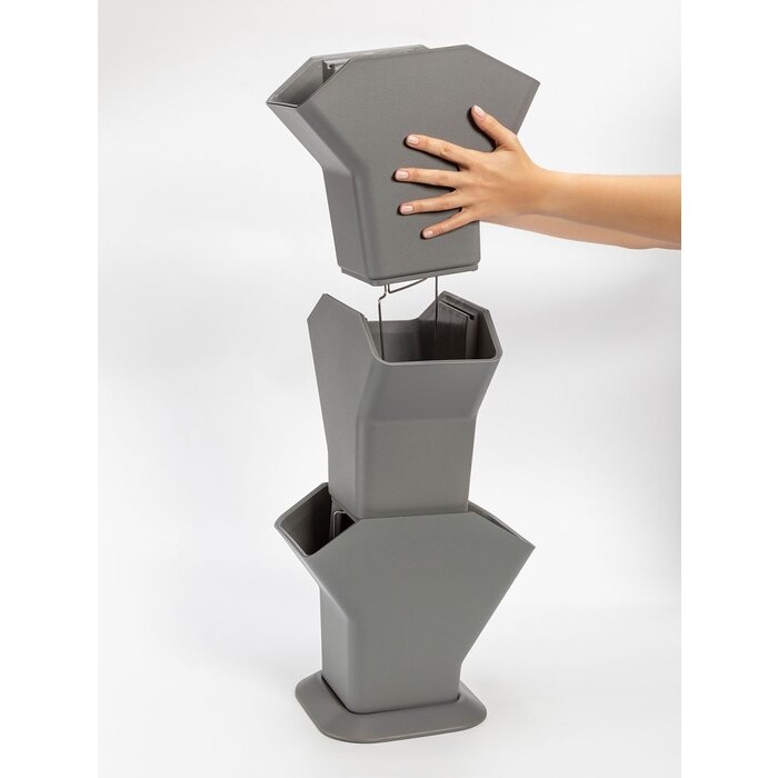 Plastia Plastia TREE - Vertikale selbstbewässernde Blumentöpfe System 3 Töpfe mit Ständer