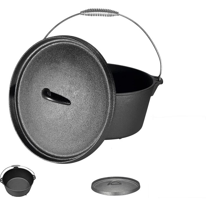 Dutchlander Dutch Oven 4 liter 12 x 25 cm preseasoned
