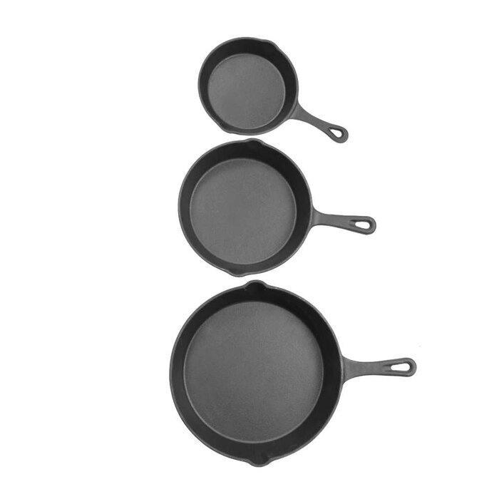 Dutchlander Skillet / braadpan set 3 stuks 15, 20 en 25 cm