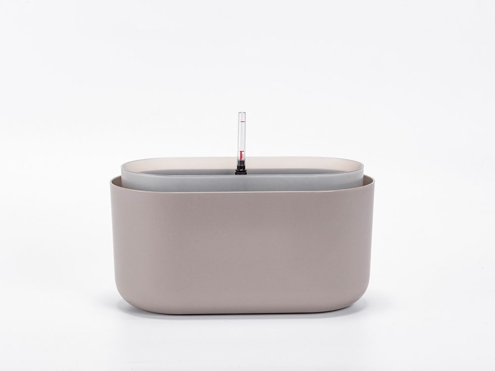 Jardinière Plastia Tolita auto-arrosante Taupe