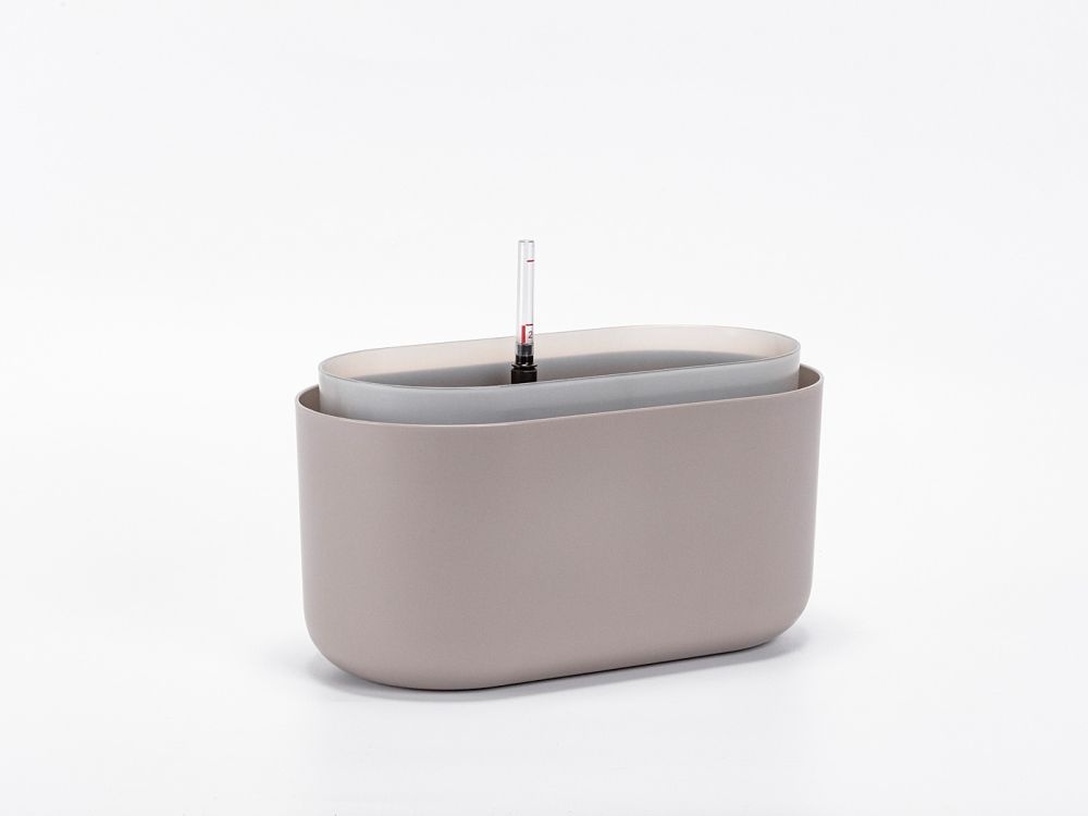 Jardinière Plastia Tolita auto-arrosante Taupe