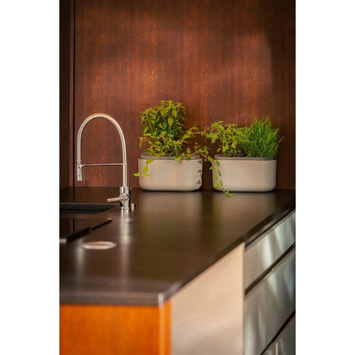 Jardinière Plastia Tolita auto-arrosante Taupe