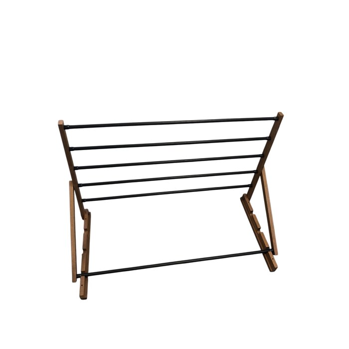 Esschert Design Dutchlander Ashwood klappbarer Wäscheständer zur Wandmontage