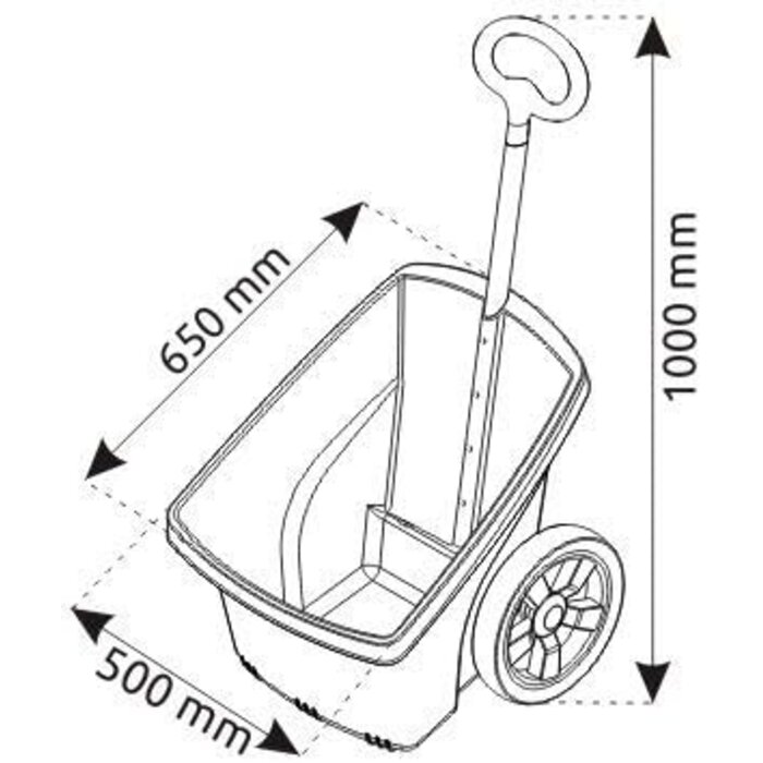 Dutchlander Dutchlander Chariot de jardin en plastique 67 litres noir