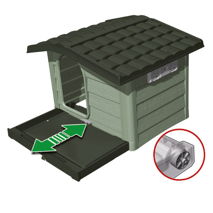 Bama Honden bungalow Large groen 110 x 94 x 77cm