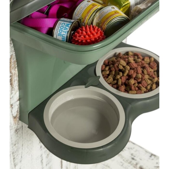 Bama - Hondenbak - wandmodel - Medium - Groen  - 48 x 27 x 42 cm