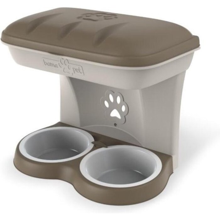 Bama Gamelle pour chien modèle mural Vert moyen 48 x 27 x 42 cm