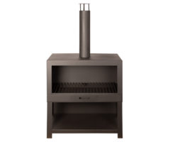 Esschert Design Esschert Design - Outdoor-Ofen mit Holzlager schwarz - Feuerstelle - Stahl - Schwarz