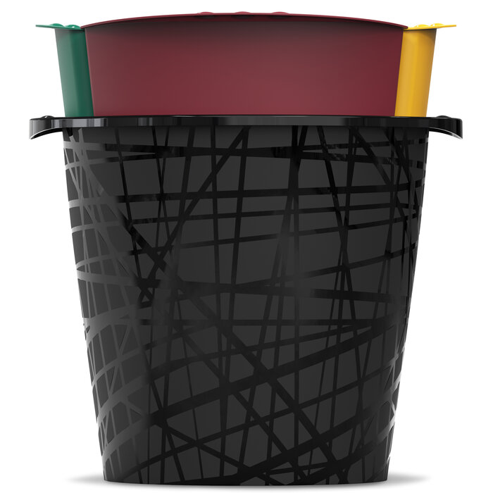 Stanley Poubelle ou poubelle Bama Triciclo avec 3 compartiments colorés de 4,5 litres