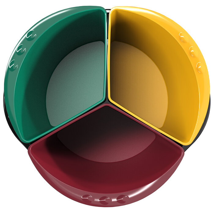 Stanley Poubelle ou poubelle Bama Triciclo avec 3 compartiments colorés de 4,5 litres