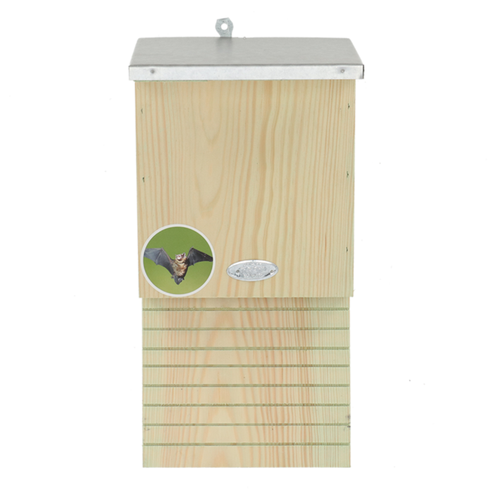 Esschert Design Boîte à chauves-souris en bois avec toit en zinc
