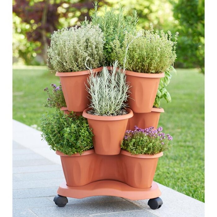 Module Jardinière Trifoglio Terracotta 40 x 40 x 51 cm 3 étages