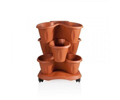 Pflanzgefäß Modul Trifoglio Terracotta 40 x 40 x 51 cm 3 stufig