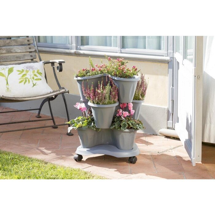 Module Jardinière Trifoglio Terracotta 40 x 40 x 51 cm 3 étages