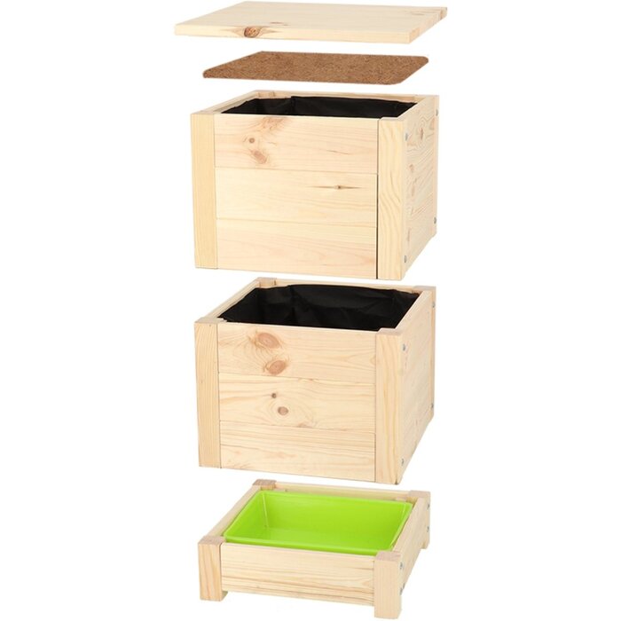 Power Tower Esschert Design - Wormencomposter bruin - 100% FSC Hout