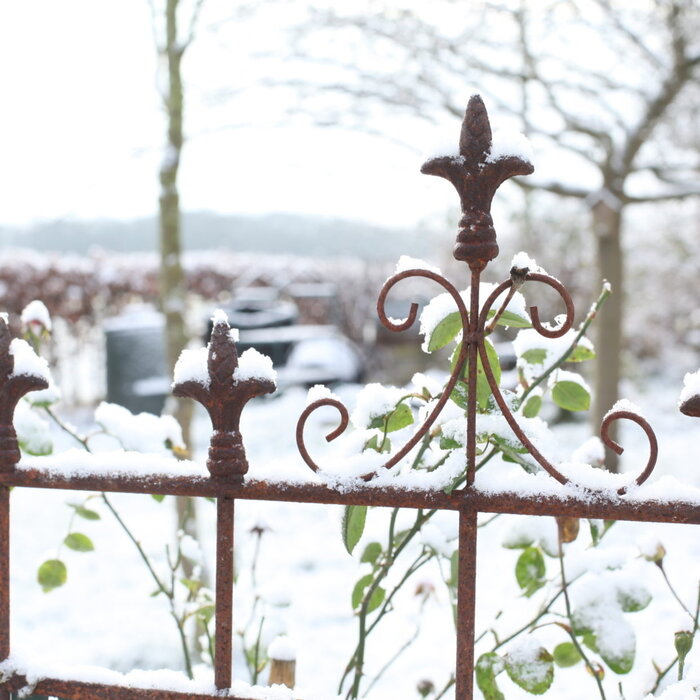 Esschert Design Pflanzenhalter Metall 2D Französische Lilie 160 cm Größe L