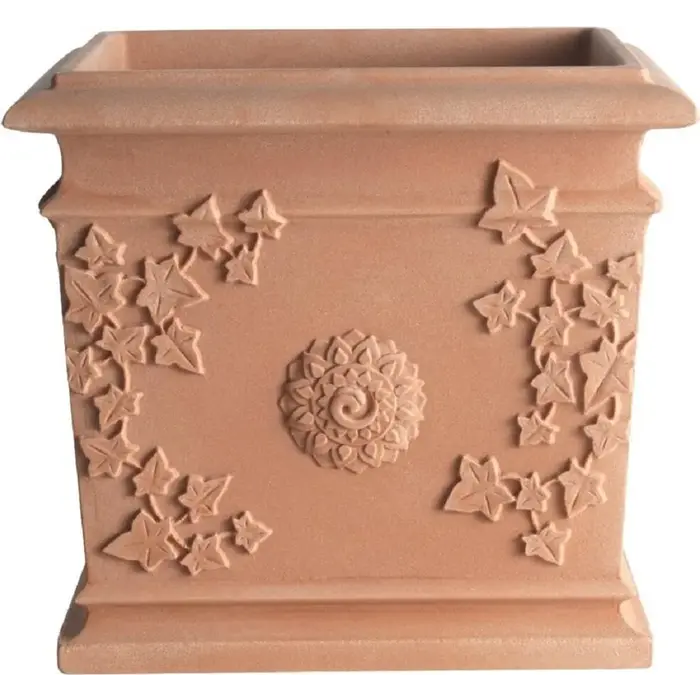 Pot de Fleurs Bama VITE QUADRATO – Terracotta – 44 x 44 cm – Classique & Résistant