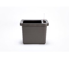 Plastia Berberis Uno Boîte à fleurs auto-arrosante - Anthracite - 18 L de substrat - 9 L de réserve d&#039;eau