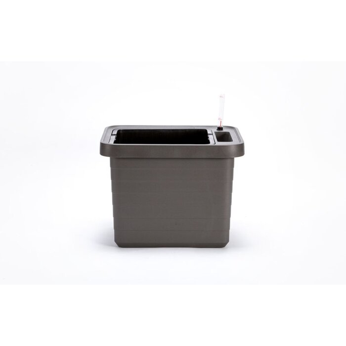 Plastia Berberis Uno Boîte à fleurs auto-arrosante - Anthracite - 18 L de substrat - 9 L de réserve d&#039;eau