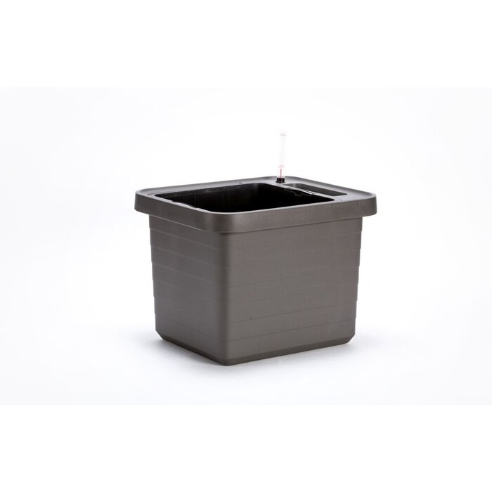 Plastia Berberis Uno Selbstbewässerungs-Blumenkasten - Anthrazit - 18 L Substrat - 9 L Wasserreservoir