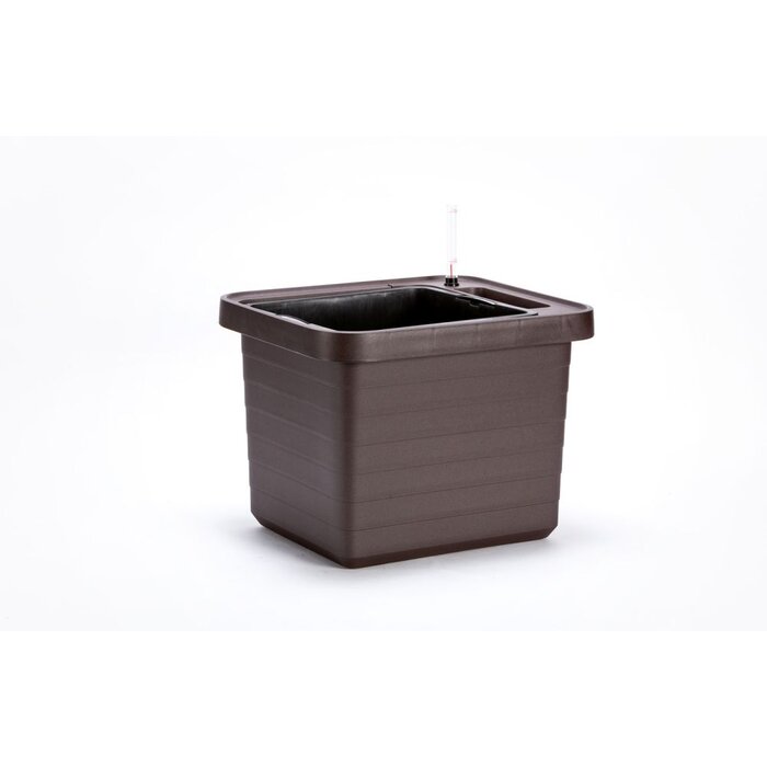 Plastia Berberis Uno Zelfbewaterende Bloembak – Chocolate – 18 L Substraat – 9 L Waterreservoir