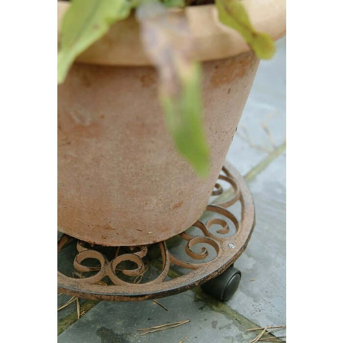 EDA Esschert Design Chariot à plantes en fonte Ø29 cm - Classique et fonctionnel