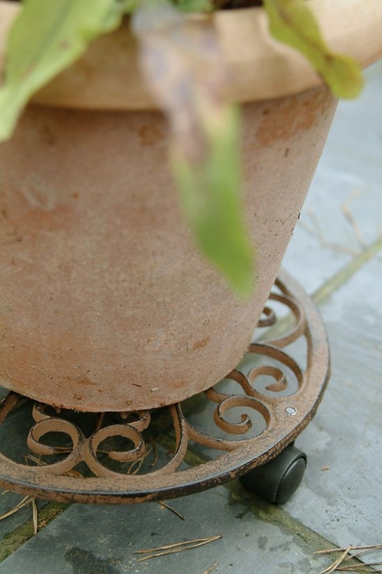 EDA Esschert Design Planttrolley Gietijzer Ø29 cm – Klassiek en Functioneel