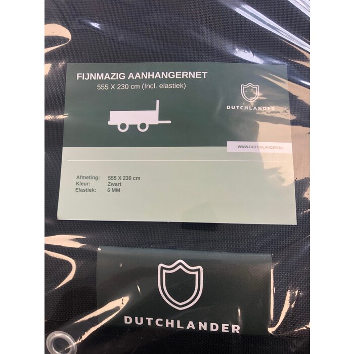 Dutchlander Dutchlander professionelles Anhängernetz feinmaschig mit Gummizug. 385 x 230 cm