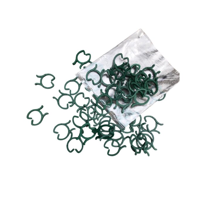 Plantenclips groen 3 x 2,3 cm per 50 stuks