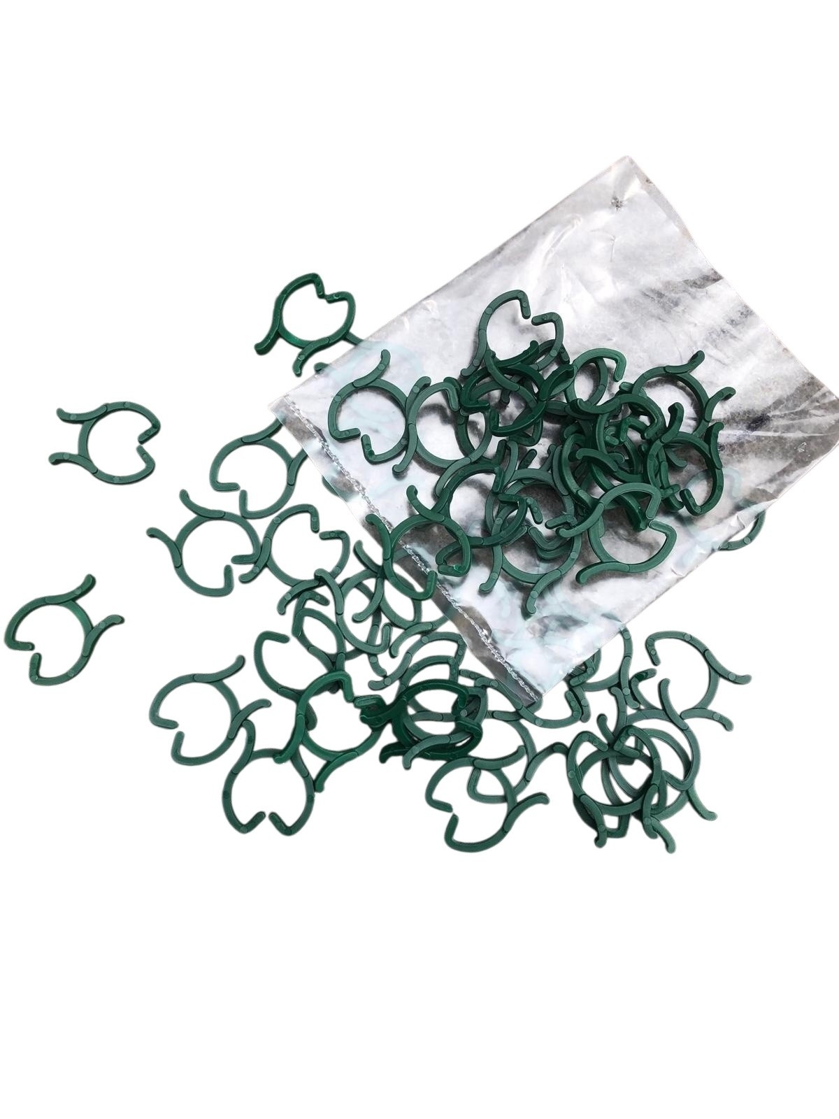 Pflanzenklammern grün 3 x 2,3 cm pro 50 Stück