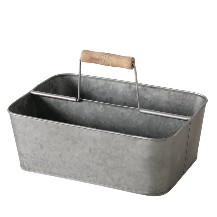 Esschert Design Opbergbakje -Keukengereibakje - tuingereedschap bakje - zink