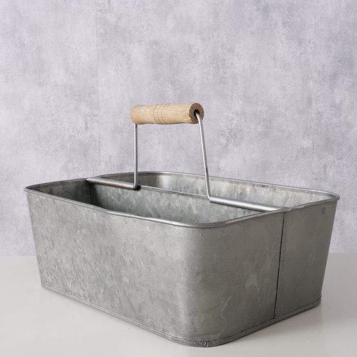 Esschert Design Opbergbakje -Keukengereibakje - tuingereedschap bakje - zink