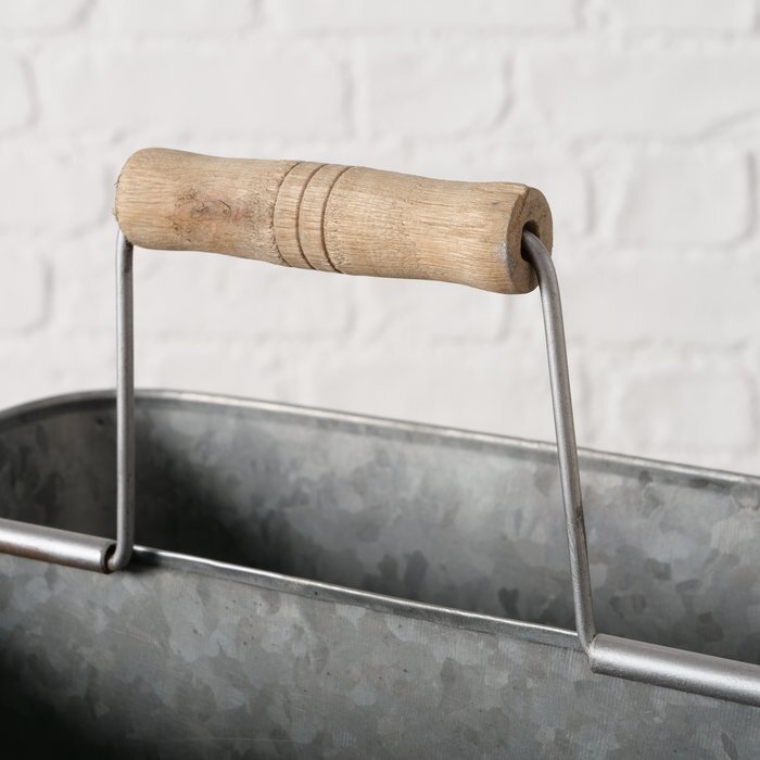 Esschert Design Opbergbakje -Keukengereibakje - tuingereedschap bakje - zink