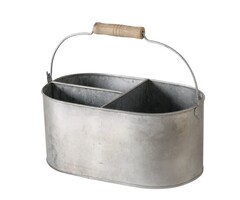 Esschert Design Keukengerei of tuingereedschap bakje zink 3 vaks