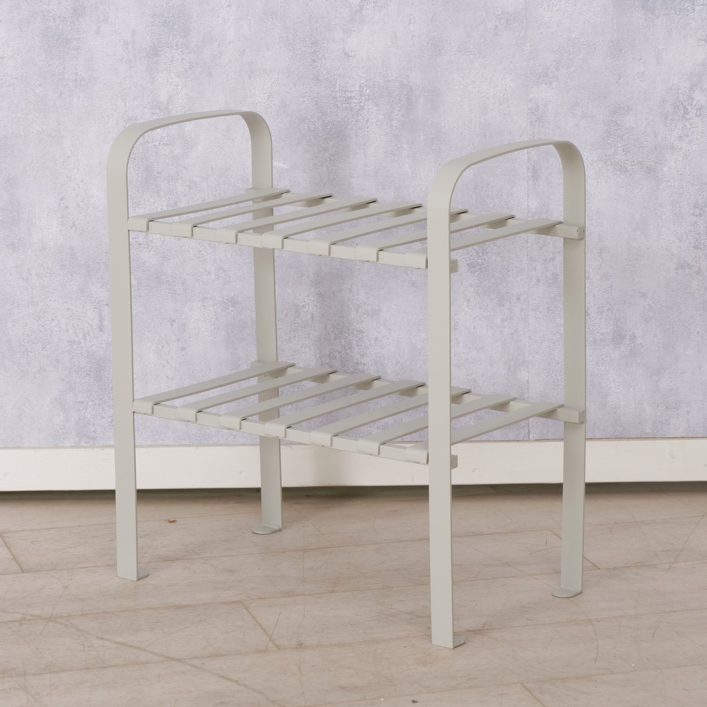 Selena Metalen Design Rekje – 2 Planken – 50 x 27 x 56 cm – Grijs