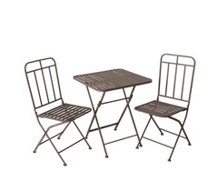 Esschert Design Esschert Bistro Set Metall Blau Schirme 3-teilig