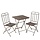 Esschert Bistro Set Metall Blau Schirme 3-teilig
