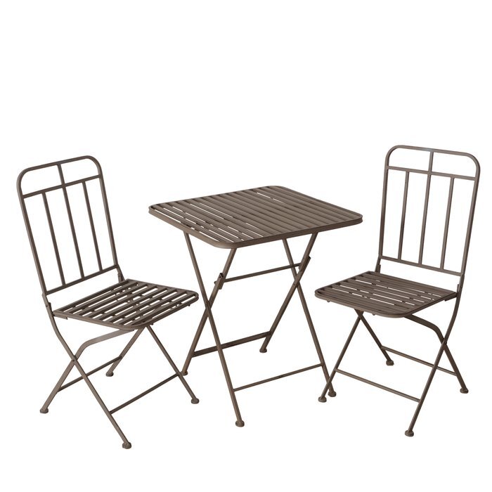 Esschert Design Esschert Bistro Set Metall Blau Schirme 3-teilig