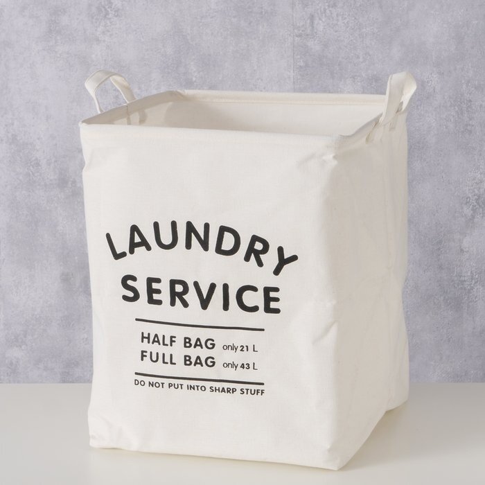 Panier à linge / sac à linge élégant - Coton - 34 x 34 x 40 cm