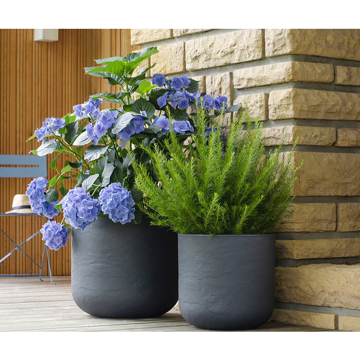 EDA EDA Jardinière Vulcania Up Round 40 cm gris galet 32.5 litres