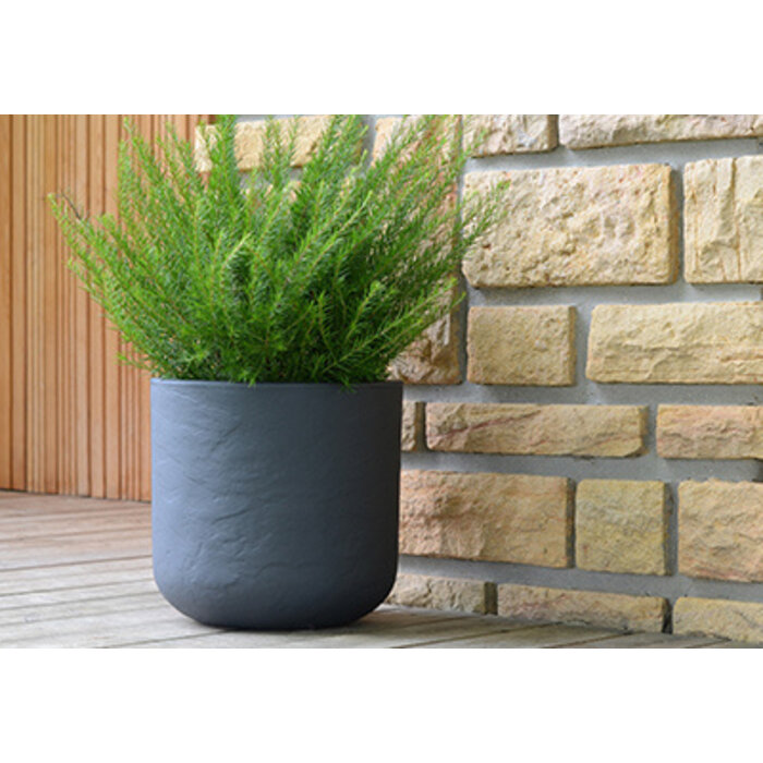 EDA EDA Pflanzgefäß Vulcania Up Rund 50 cm anthrazit 67 Liter