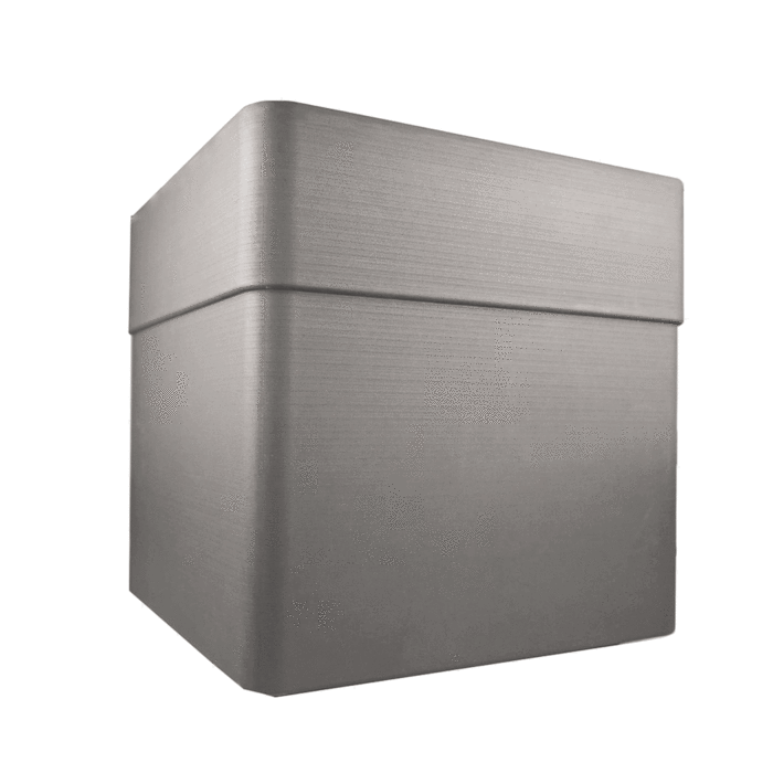 EDA Carel Jardinière carrée 40 cm à roulettes - 26 L - Double paroi - Taupe mat